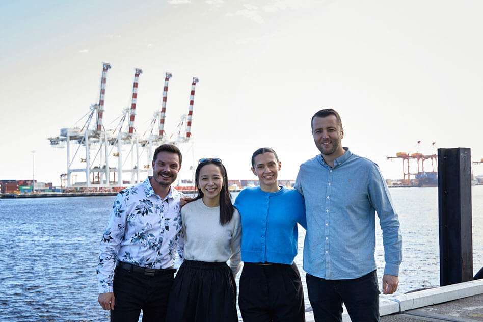Team Lemonade at the docks in Fremantle